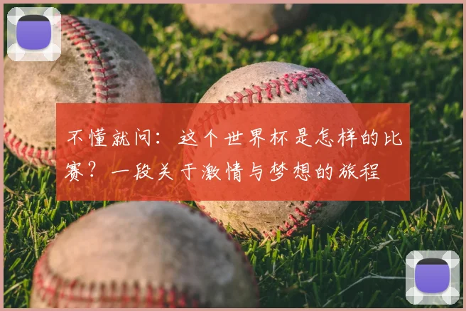 不懂就问：这个世界杯是怎样的比赛？一段关于激情与梦想的旅程